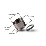 Alb Filter® Gewindeadapter M22. Dünnwandige Buchse mit Dichtung | Edelstahl - Osmoseanlage-kaufen.de