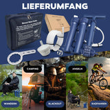 HYDROSOLVE Outdoor Tragbarer Wasserfilter Camping Notfall Wasseraufbereitungssystem mit Handpumpe Filtration für Wandern und Camping - Osmoseanlage-kaufen.de