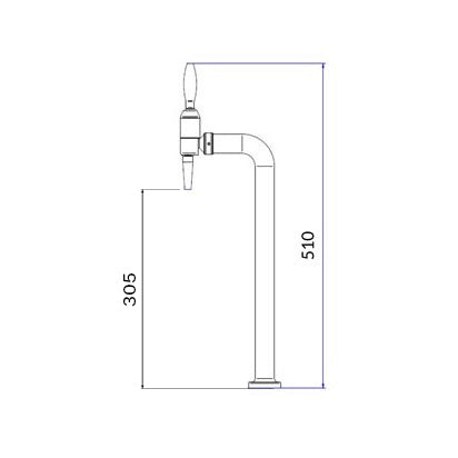 Untertisch-Wassersprudler Sprudel-Lok Inkl. GALLARDO Zapfhahn aus Edelstahl verchromt, mit Kompensator - Osmoseanlage-kaufen.de