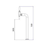 Untertisch-Wassersprudler Sprudel-Lok Inkl. GALLARDO Zapfhahn aus Edelstahl verchromt, mit Kompensator - Osmoseanlage-kaufen.de