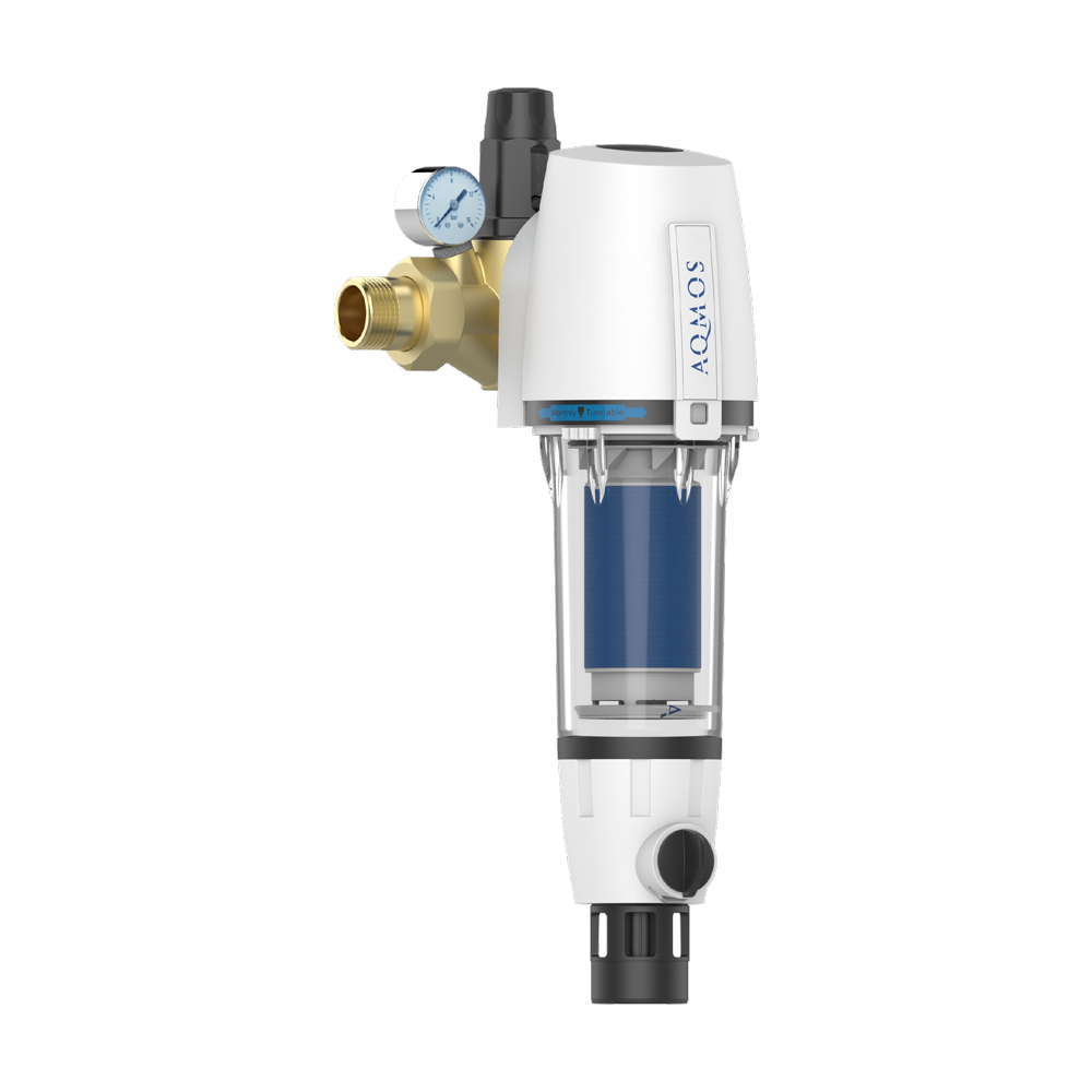 AQMOS Rückspülfilter 1″ mit Automatik, Druckminderer & Manometer - Osmoseanlage-kaufen.de