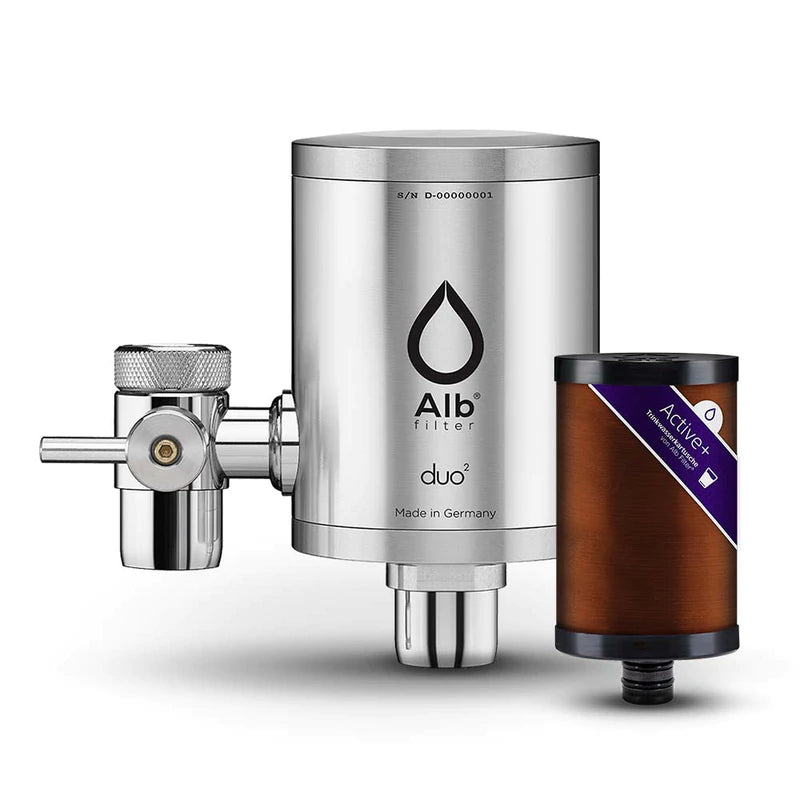Alb Filter® Duo Active Plus+ Trinkwasserfilter - Edelstahl Natur - Osmoseanlage-kaufen.de