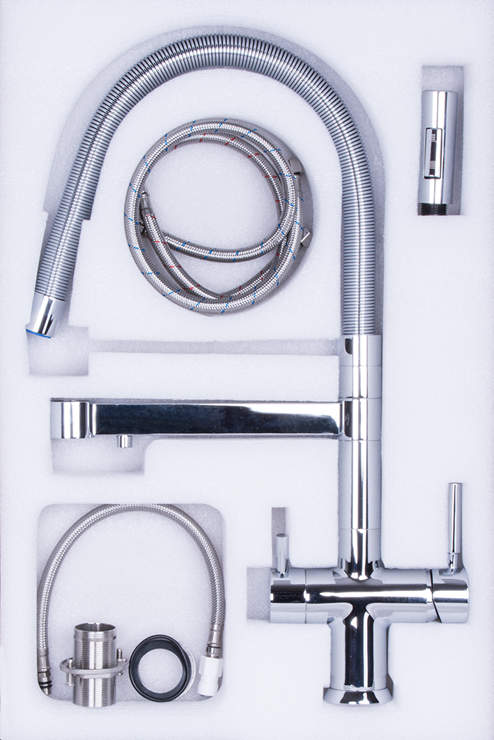 Drei-Wege-Wasserhahn Neptun Chrome