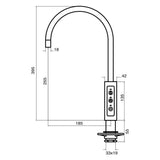 3-Wege-Armatur LARA in Chrom – Wasserhahn geeignet für Sprudelwasseranlagen