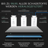 AURA W23 | Auftisch-Umkehrosmoseanlage mit Wasserstoff-Ionisator und Heißwasserfunktion | Mit Festwasseranschluss | Weiß und Schwarz - Osmoseanlage-kaufen.de
