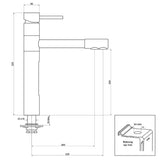 Designer 5-Wege-Wasserhahn STELLA Hot Edelstahl massiv - Osmoseanlage-kaufen.de