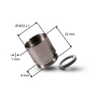 Alb Filter® Gewindeadapter M22. Dünnwandige Buchse mit Dichtung | Edelstahl