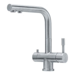Franke Wellfresh 110 - 3-Wege-Wasserhahn L-Auslauf Edelstahl Massiv + Britafilter P1000