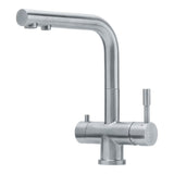Franke Wellfresh 110 - 3-Wege-Wasserhahn L-Auslauf Edelstahl Massiv + Britafilter P1000