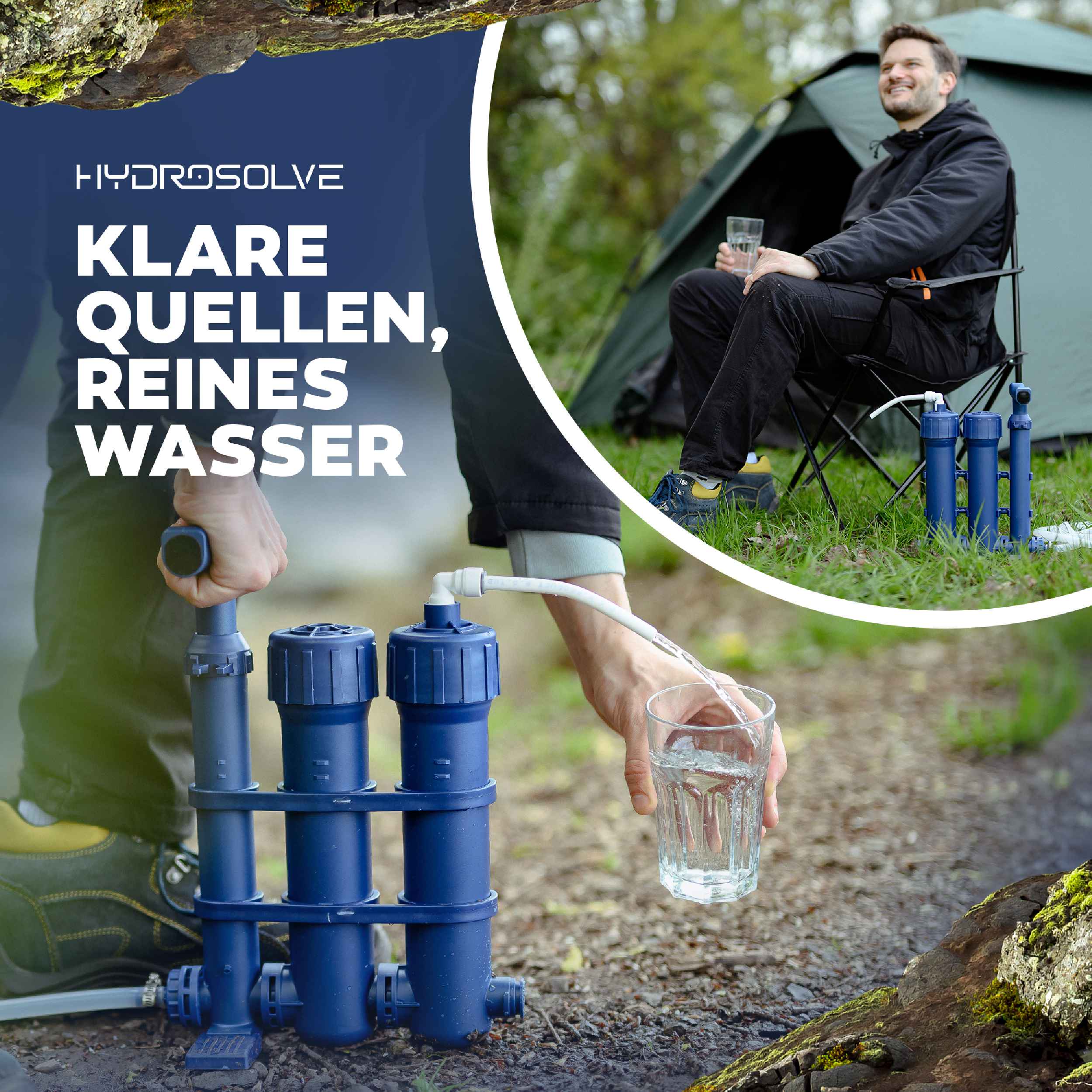 HYDROSOLVE Camping Wasserfilter mit Handpumpe – Mobile Trinkwasseraufb –  Osmoseanlage-kaufen.de