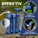 HYDROSOLVE Outdoor Tragbarer Wasserfilter Camping Notfall Wasseraufbereitungssystem mit Handpumpe Filtration für Wandern und Camping