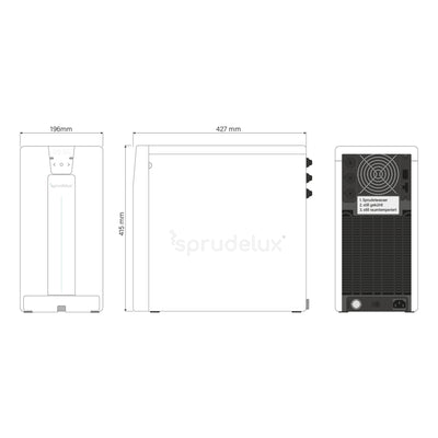 Untertisch-Tafelwassersystem SPRUDELUX® POWER SODA inkl. 5-Wege-Armatur NOBIUS L-Auslauf - Osmoseanlage-kaufen.de