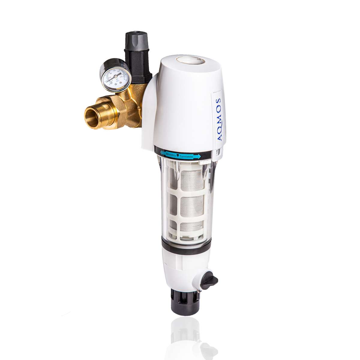 Rückspülfilter 1" AQMOS mit Druckminderer und Manometer - Osmoseanlage-kaufen.de