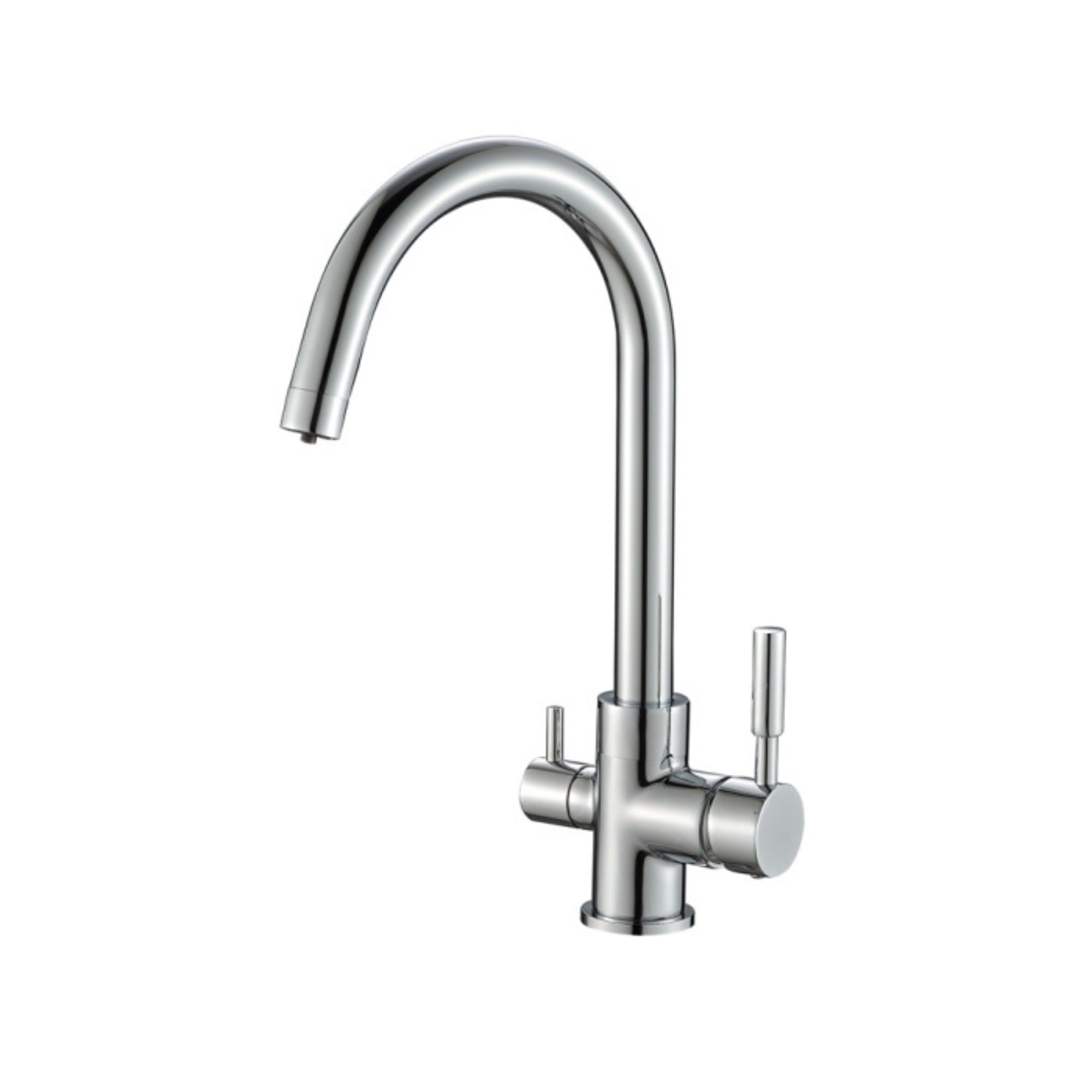 GIULIA 3-Wege-Wasserhahn | 360° drehbare Küchenarmatur Chrome - Osmoseanlage-kaufen.de