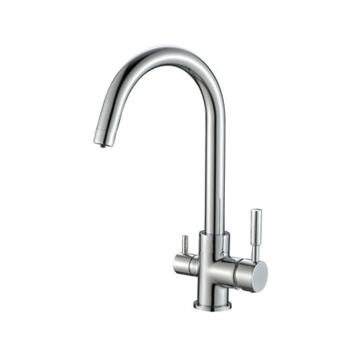GIULIA 3-Wege-Wasserhahn | 360° drehbare Küchenarmatur Chrome - Osmoseanlage-kaufen.de