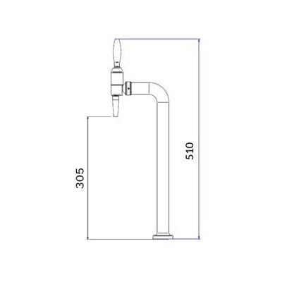 Untertisch-Wassersprudler Sprudel-Lok Inkl. GALLARDO Zapfhahn aus Edelstahl verchromt, mit Kompensator - Osmoseanlage-kaufen.de