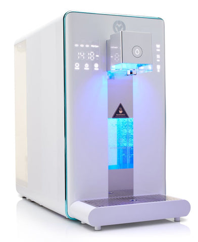 AORA Auftisch-Umkehrosmoseanlage mit Wasserstoff-Ionisator und Heißwasserfunktion ohne Festwasseranschluss