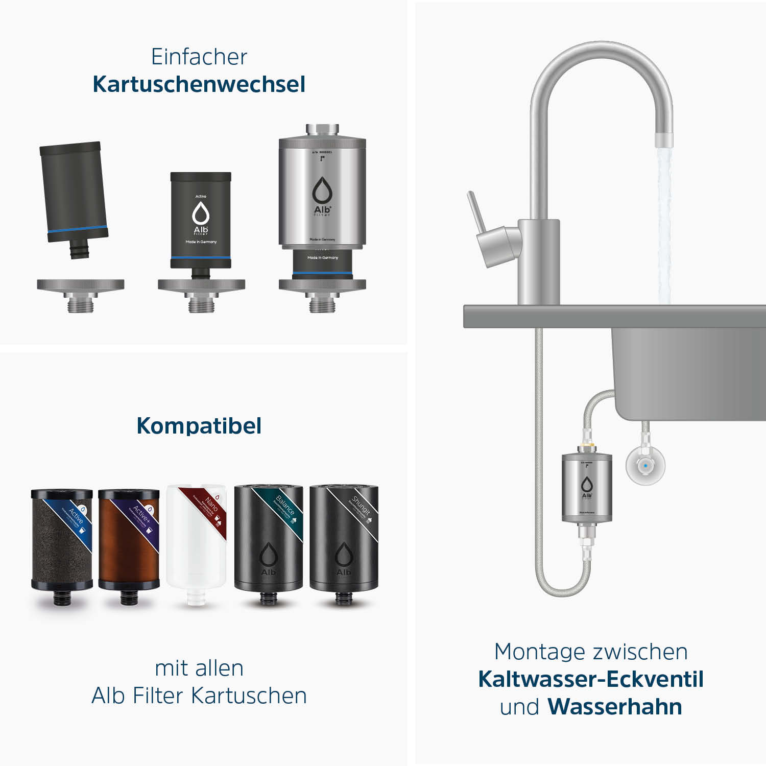 Alb Filter Active mit Untertisch Komplett-Set - Osmoseanlage-kaufen.de
