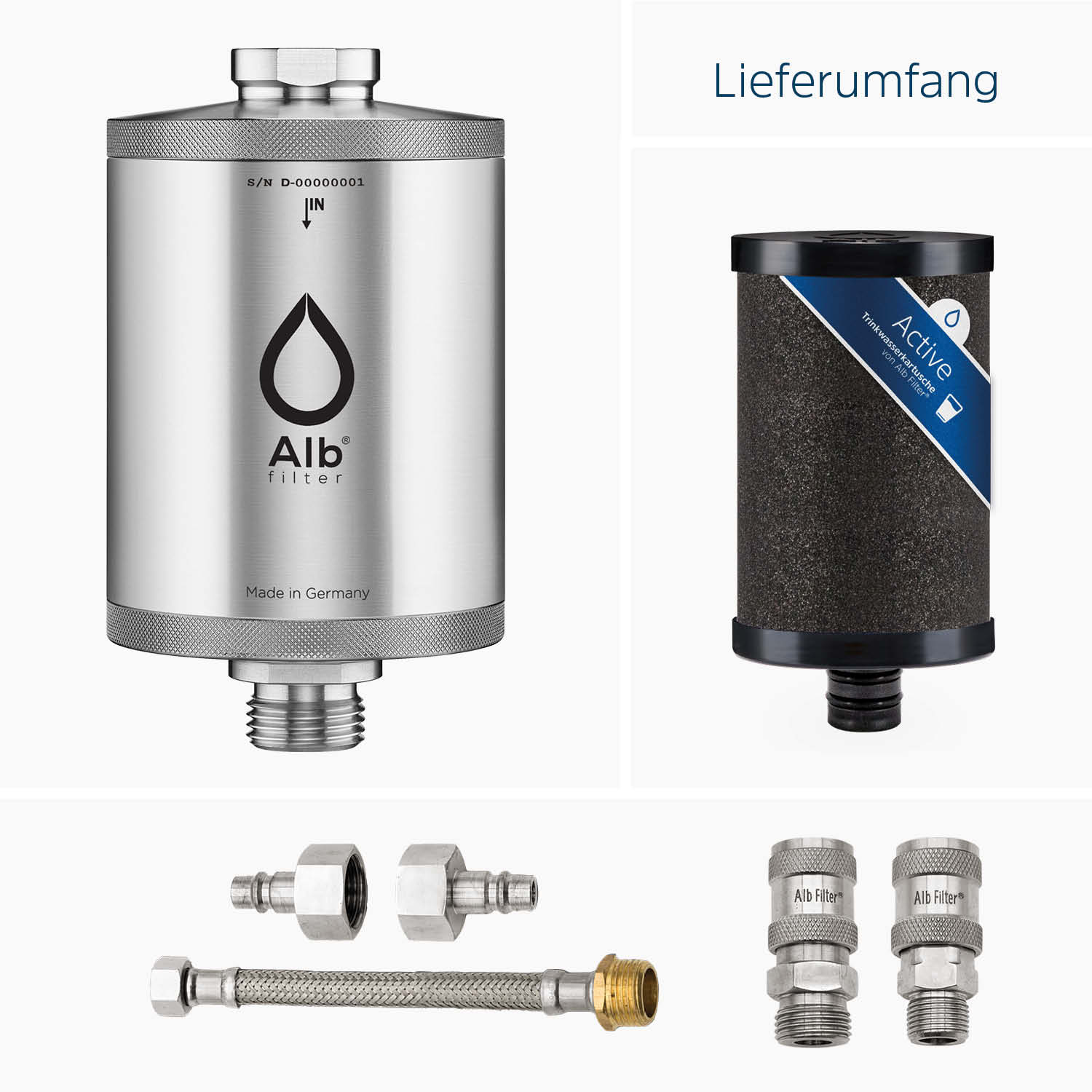 Alb Filter Active - Untertisch mit Komplett-Set Schnellkupplung - Osmoseanlage-kaufen.de