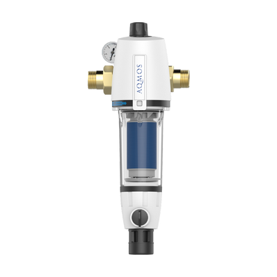 AQMOS Rückspülfilter 1″ mit Druckminderer & Manometer – Hauswasserfilter - Osmoseanlage-kaufen.de