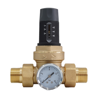 Voreinstellbarer Druckminderer 3/4" mit Manometer - Osmoseanlage-kaufen.de