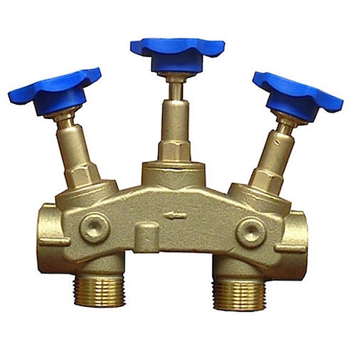 Montageblock mit Bypass-Funktion mit Prüfhahn 1 x 1 Zoll - Osmoseanlage-kaufen.de