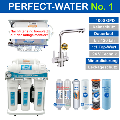 Retec Osmoseanlage 1000 GPD Perfect Water No. 1 Ultimate Plus PRO