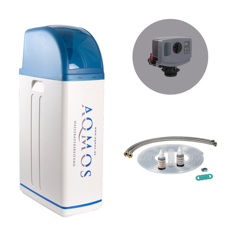 Aqmos Wasserenthärtungsanlage R2D2-48 mit Anschlussset 1"