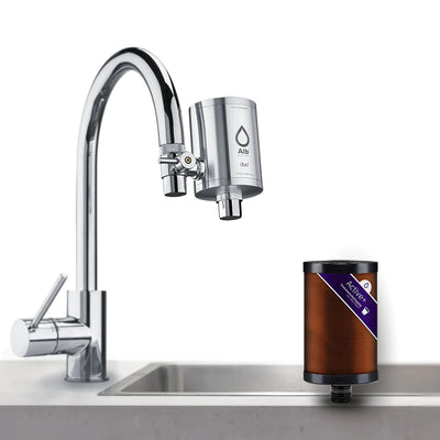 Alb Filter® Duo Active Plus+ Trinkwasserfilter - Edelstahl Natur - Osmoseanlage-kaufen.de