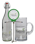 Cellavita Hexagonwasser Hand-Wirbler im Set + Glaskrug, Glasflasche | Made in Germany | Wasserwirbler, Handwirbler, Wasserverwirbler